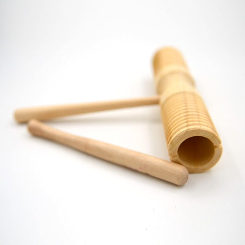 mocrcrel Latin American Music, Guiro Wood Percussion Instrument,Pine Training Musical Tone Block Rasp with Wood Scraper, Cuban Style Guiro 7 * 1.5in (1 Pcs) - Image 5
